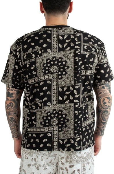 Drop Shoulder Paisley T-Shirt