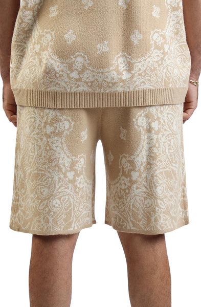 Paisley Knit Shorts
