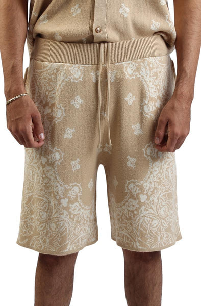 Paisley Knit Shorts