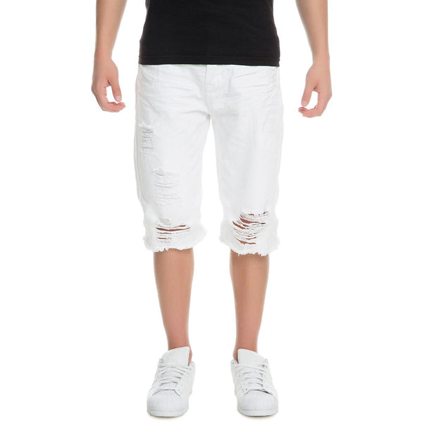 Front View Men's Twill Rip Shorts