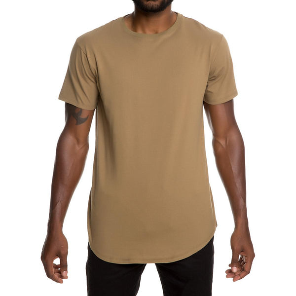 Front View SS Scallop Tee Olive