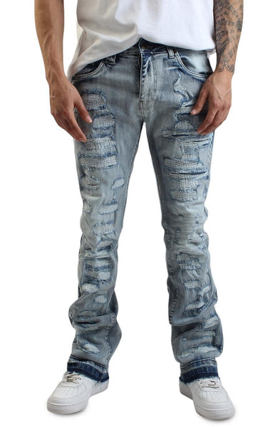 Jacques Shredded Stacked Jeans