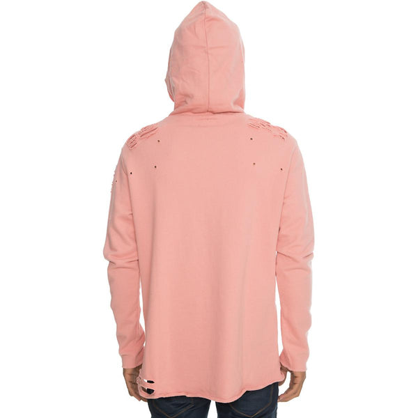 Men's Salmon Distressed Hoodie