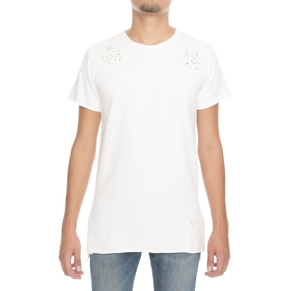 Front View Men's Terry Destroyed Tee