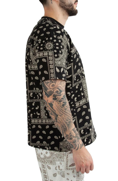 Drop Shoulder Paisley T-Shirt