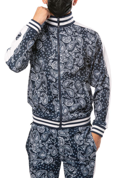 Front View Paisley Track Jacket