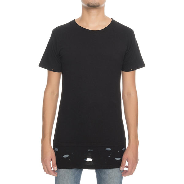 Front View Men's Destroyed Double Tee