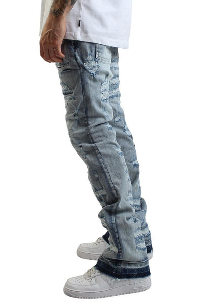 Jacques Shredded Stacked Jeans