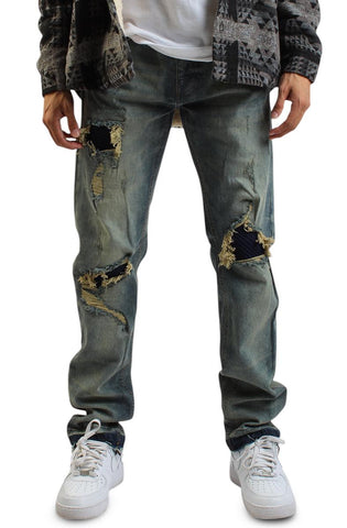 Jacques Shredded Stacked Jeans