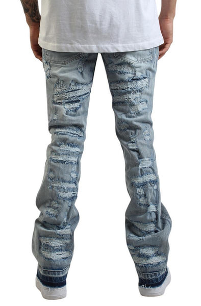 Jacques Shredded Stacked Jeans