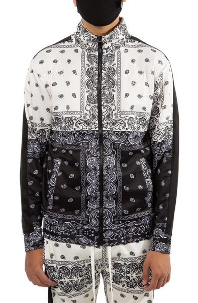 Front View 2Tone Paisley Track Jacket