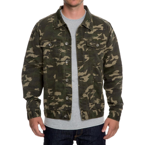 Front View Tom Denim Jacket Camo