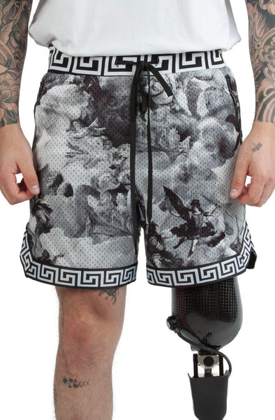 Front View Renaissance Mesh Shorts