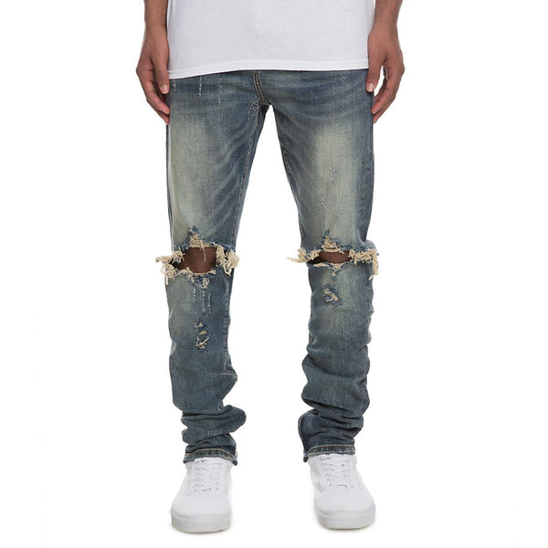 Front View Men's Tom Knee Denim Jeans
