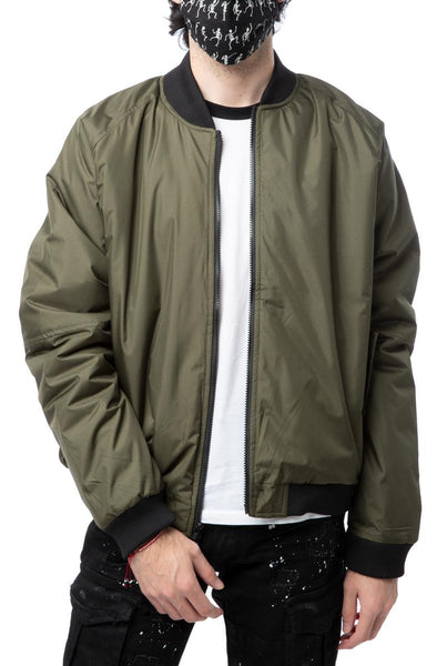 Front View Hayven 2 Padded Bomber Jacket