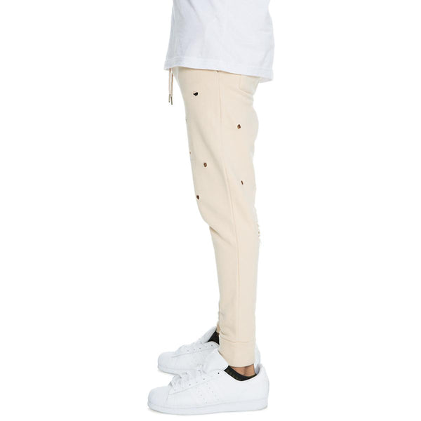 Distressed Joggers Khaki