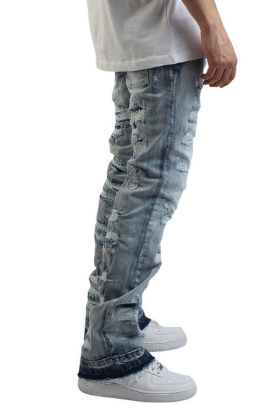 Jacques Shredded Stacked Jeans