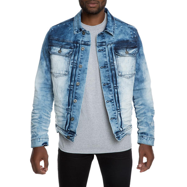 Front View Men's Denim Jacket