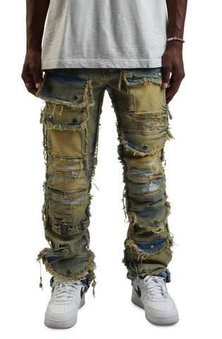 Jacques Shredded Stacked Jeans
