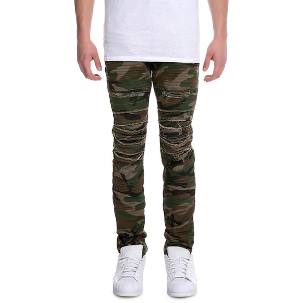 Front View Men's Ripped Twill Pant