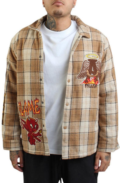 Front View Fallen Angels Flannel Jacket