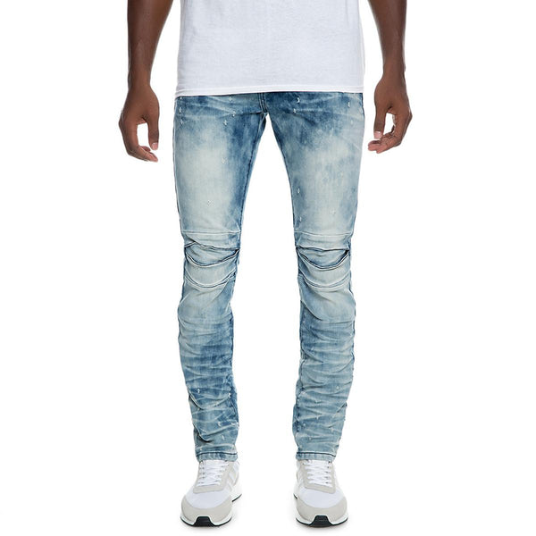 Front View Men's Knee Split Denim Jean