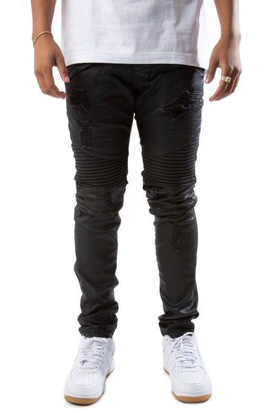 Front View Shifty Biker Knee Jeans