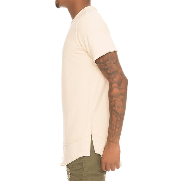 Men's Double Layer Raw Edge Tee