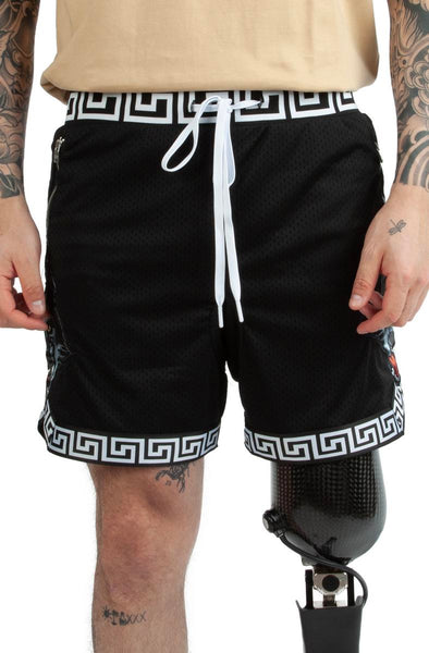 Front View Wolf Gang Mesh Shorts