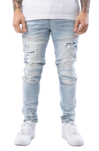 Front View Greyson V3 Moto Knee Jeans