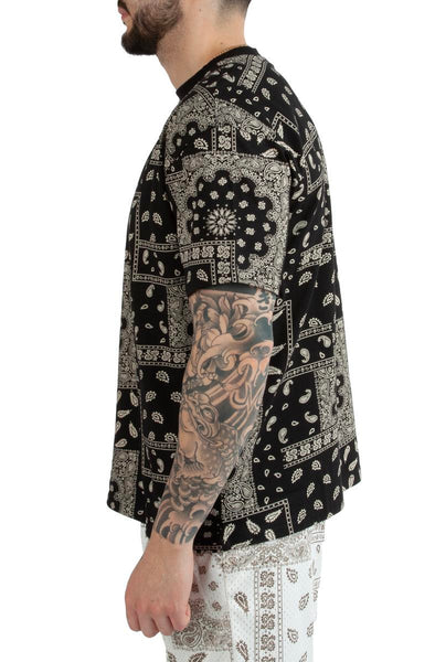 Drop Shoulder Paisley T-Shirt