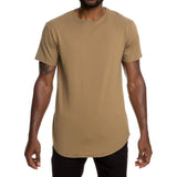 Front View SS Scallop Tee Olive