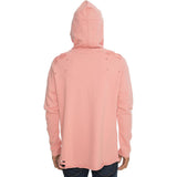 Men's Salmon Distressed Hoodie