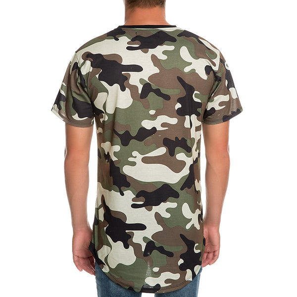 Men's Scallop Tee W Zip Si