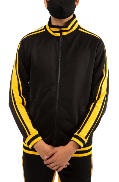 Front View Shane Striped Jacket