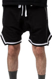 Front View Dropped Track Shorts