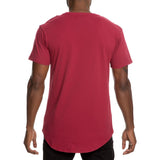 SS Scallop Tee Burgundy