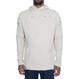 Front View Men's Distressed Hoodie
