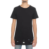 Front View Men's Destroyed Double Tee
