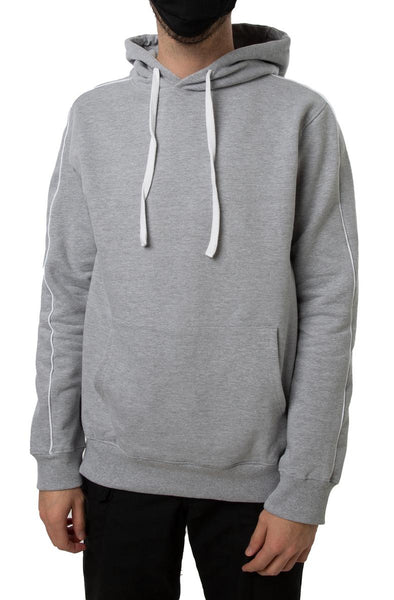 Front View Piped Pullover Hoodie