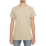 Front View Men's Terry Destroyed Tee