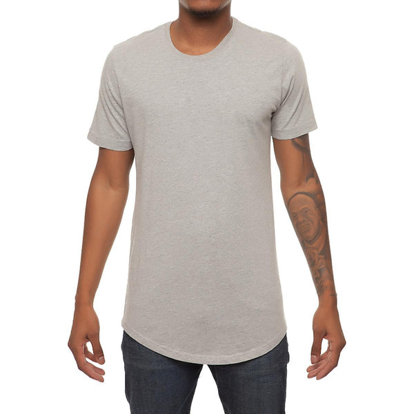 Front View Basic Scallop Tee Grey