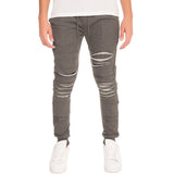 Front View Men's Ripped Joggers