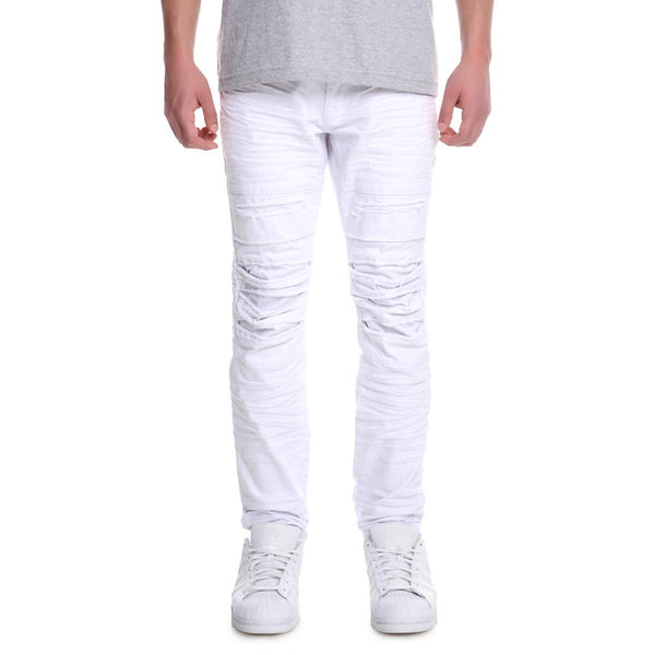 Front View Men's Ripped Twill Pant