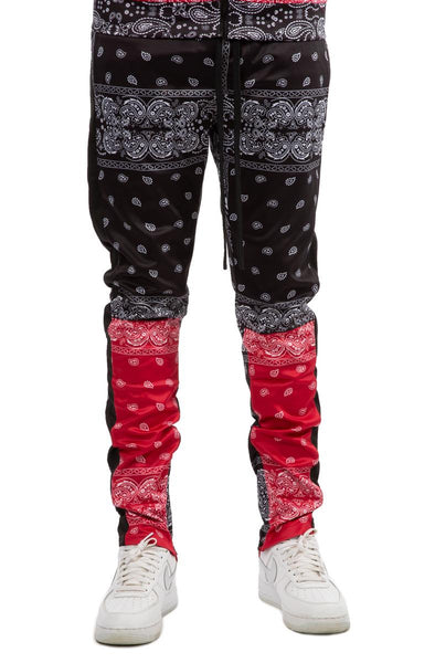 Front View 2Tone Paisley Track Pants