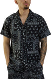 Front View Paisley Lounge Shirt