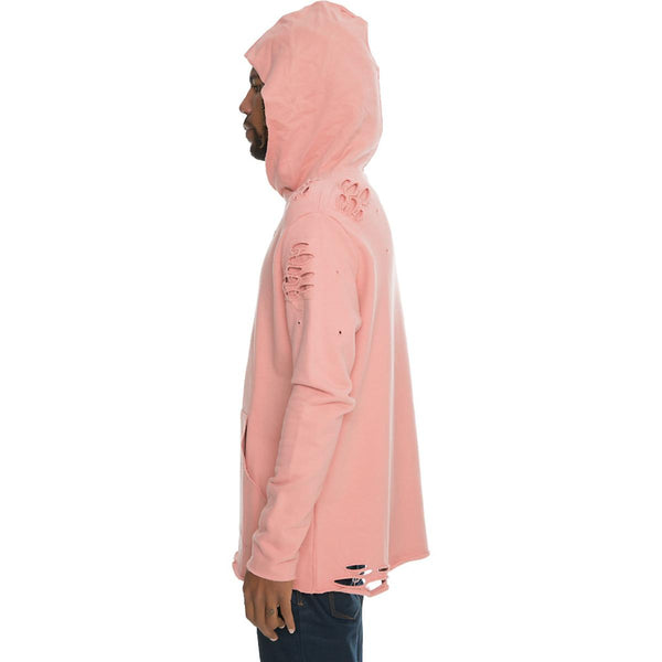 Men's Salmon Distressed Hoodie