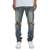 Front View Men's Tom Knee Denim Jeans