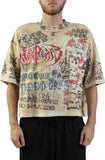Front View All Over Print Crop T-Shirt 