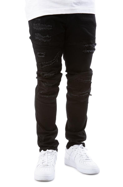 Front View Greyson V3 Moto Knee Jeans